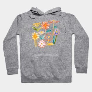 Mid Century Modern Flowers Hoodie